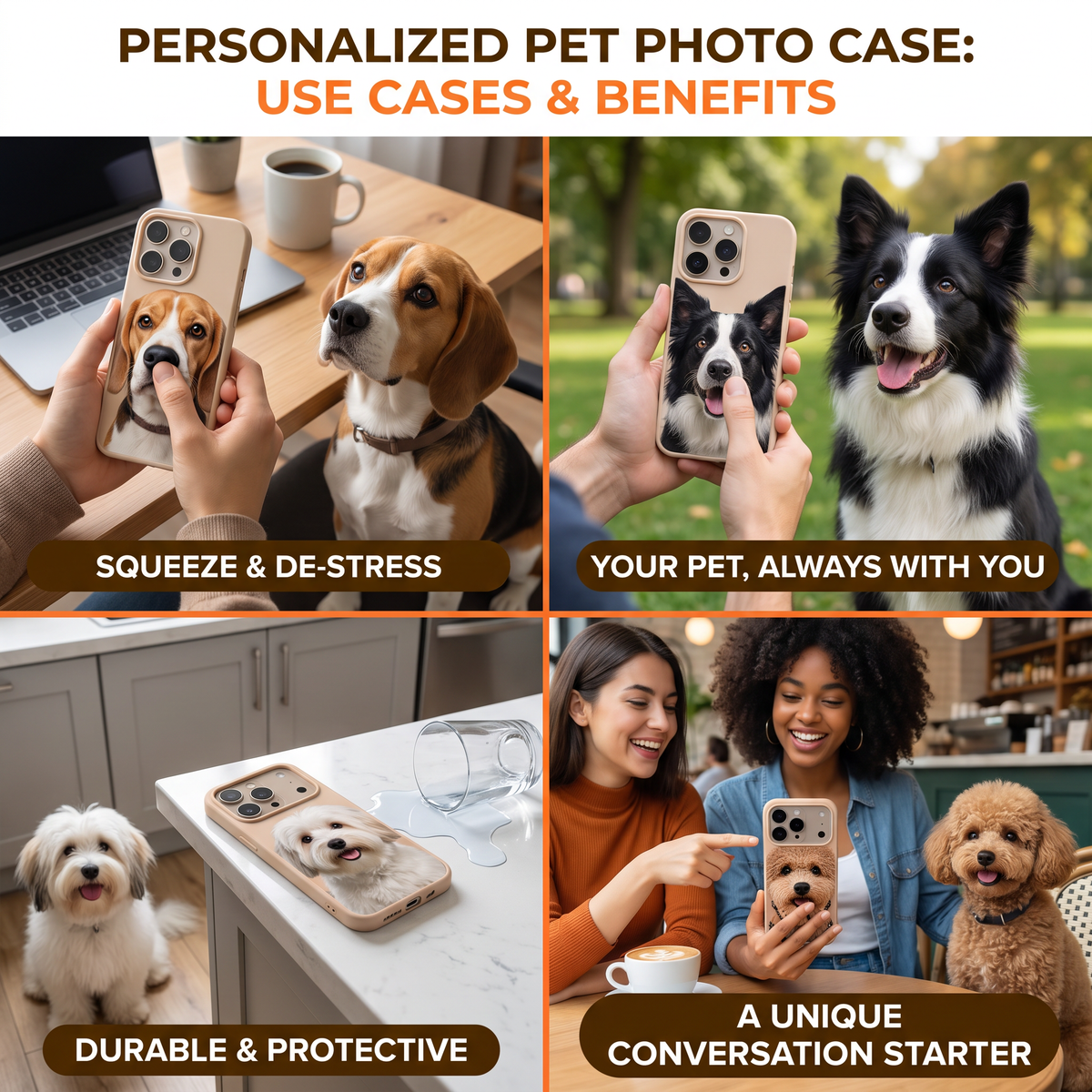 Personalized Pet Photo Phone Case with 3D Squeezable Nose