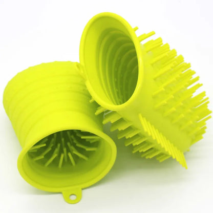 Silicone Dog Brush With Massage Function - Coat Care For Pets