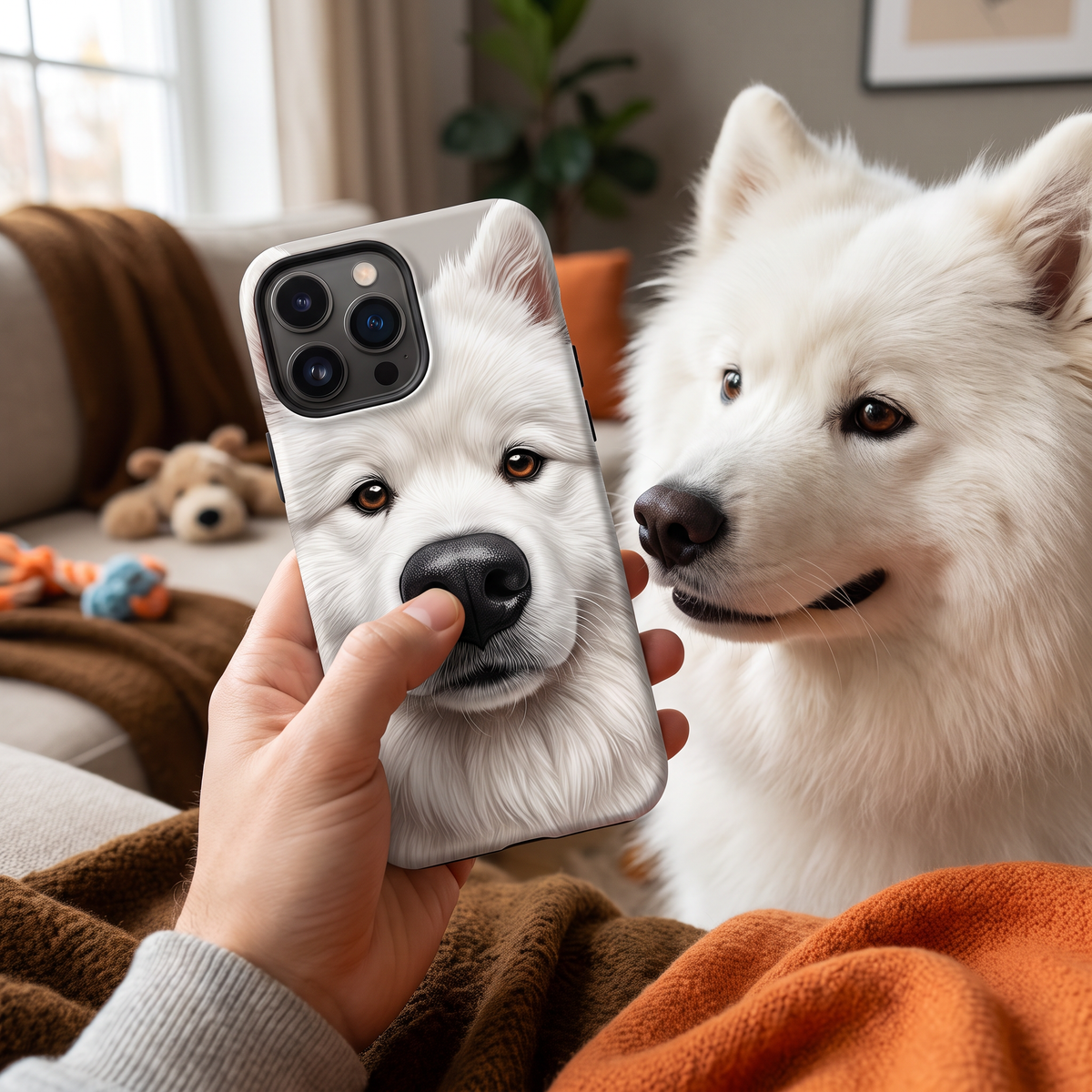 Personalized Pet Photo Phone Case with 3D Squeezable Nose