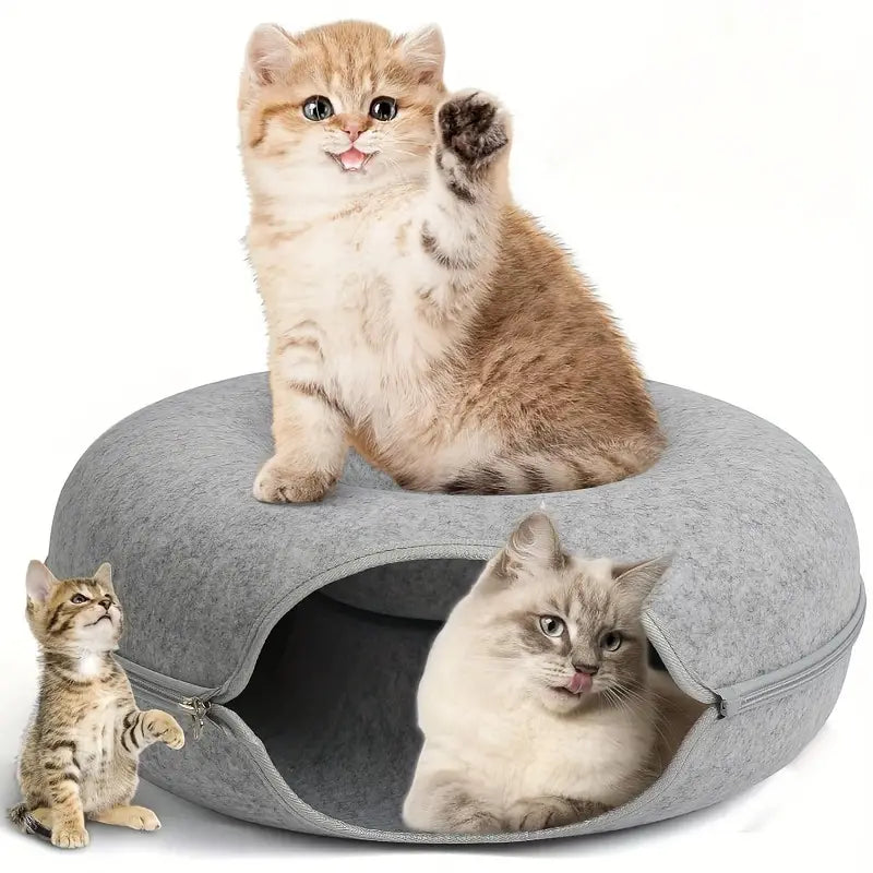 2in1 Donut Cat Bed And Cave