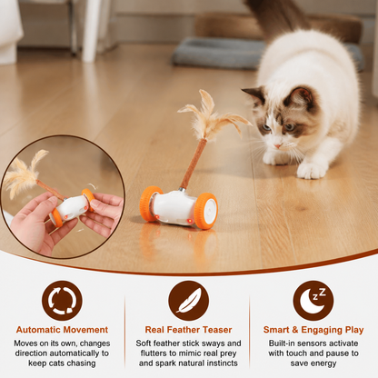 Self-Moving Feather Cat Teaser Toy