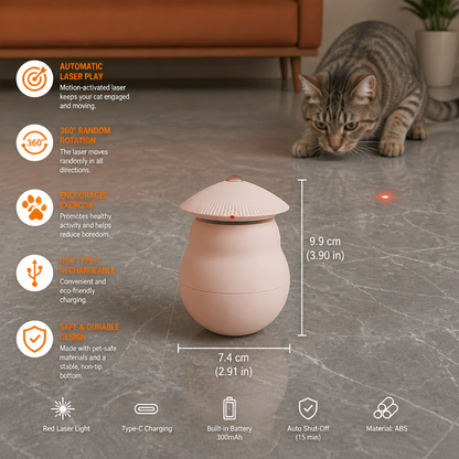 Automatic Motion-Activated Cat Laser Toy