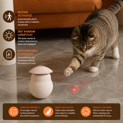 Automatic Motion-Activated Cat Laser Toy