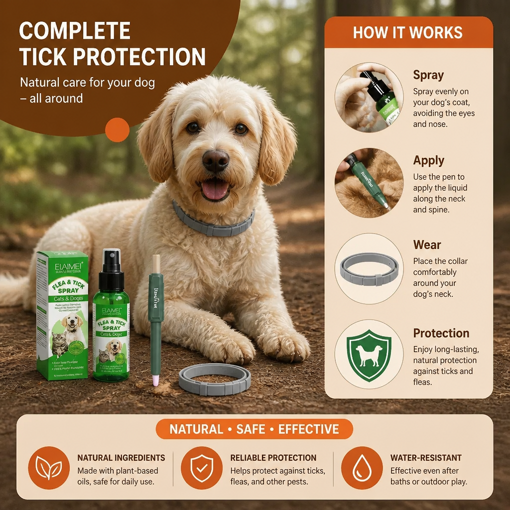 Natural Tick-Free Complete Protection Set for Dogs – The Worry-Free Package