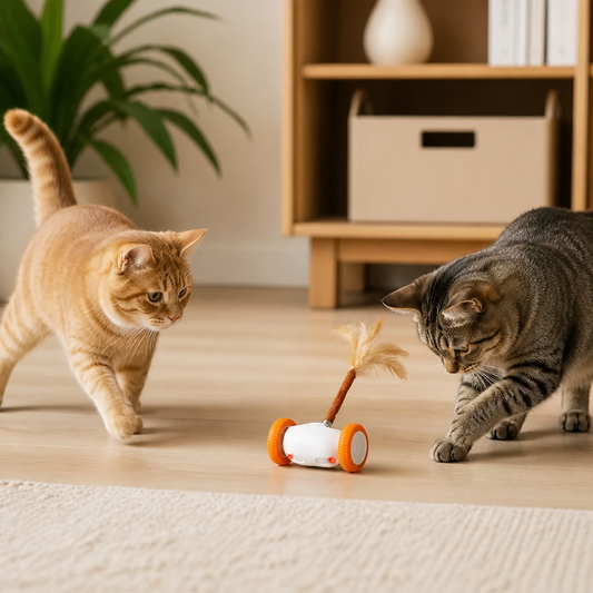 Self-Moving Feather Cat Teaser Toy