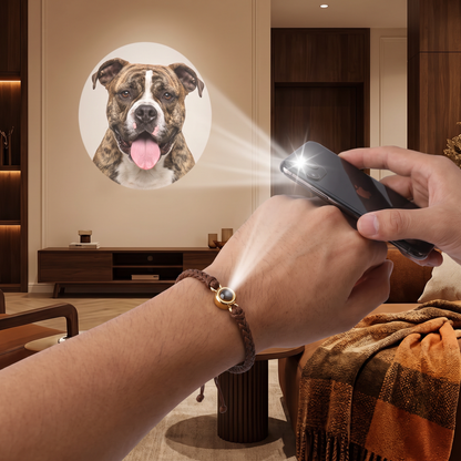Personalized Pet Photo Projection Keepsake Bracelet