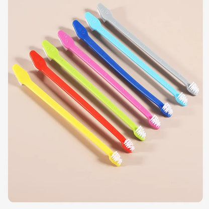 Double - Headed Toothbrushes for Pets in a Multi - Pack