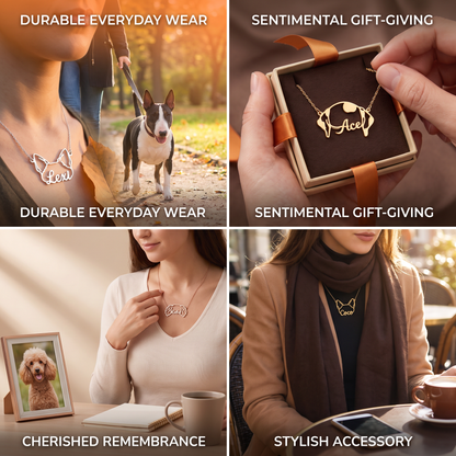 Personalized Animal Ear Name Necklace