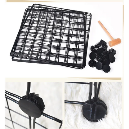 Wire Dog Kennel - Flexible Dog Playpen With Door For Pets