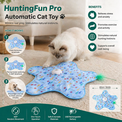HuntingFun Pro – Automatic cat toy for stress relief and playtime fun