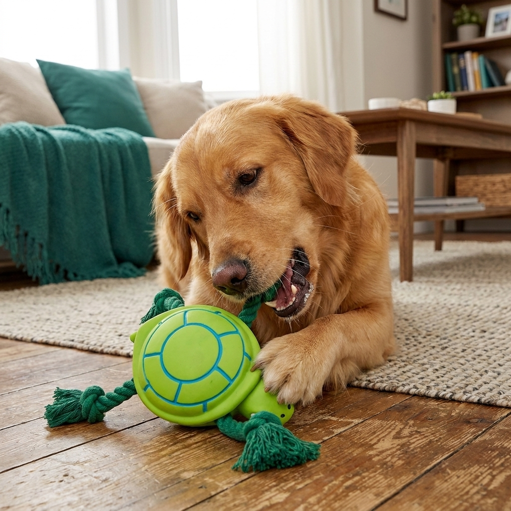 Durable Floating Dental Latex & Rope Dog Toy