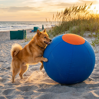 Inflatable Bite Resistant Herding Ball for Dogs – Durable Interactive Push & Chase Toy