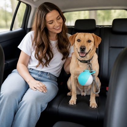 Sphere 2-in-1 Dog Water Bottle with Silicone Bowl – Leakproof Travel Bottle