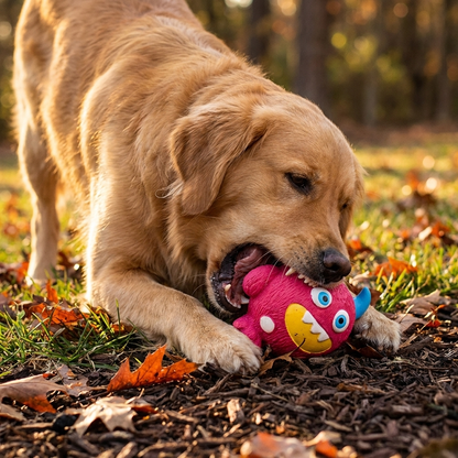 Durable Eco-Friendly Monster Teeth Cleaning Latex Squeaky Dog Toy