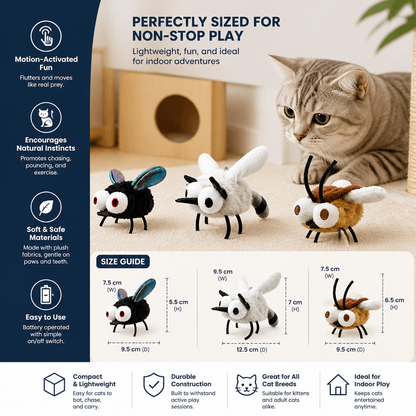 Motion-Activated Flying Insect Cat Toy