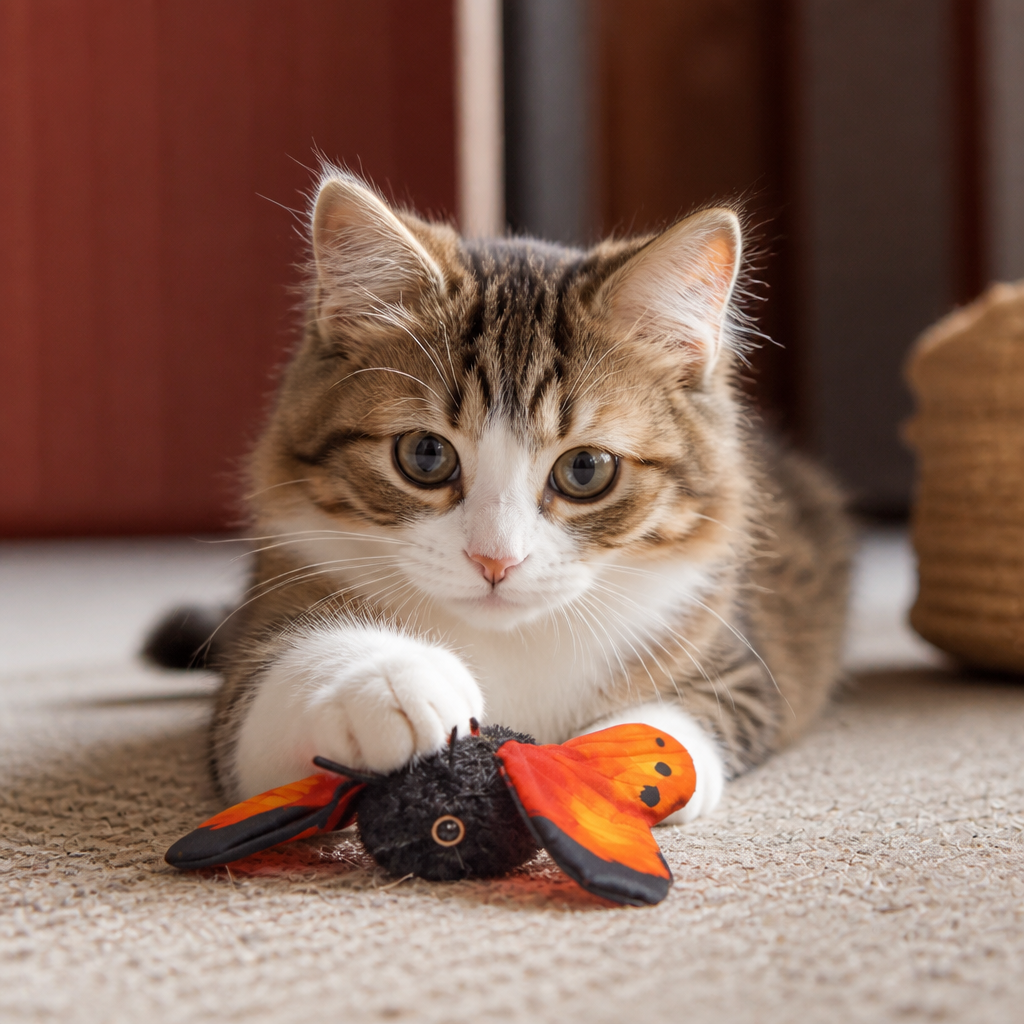 Interactive Flutter Butterfly Cat Toy – Automatic Flying Teaser
