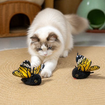 Interactive Flutter Butterfly Cat Toy – Automatic Flying Teaser