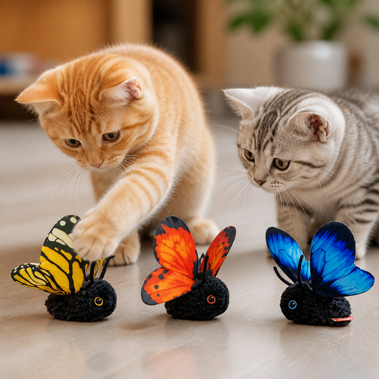Interactive Flutter Butterfly Cat Toy – Automatic Flying Teaser