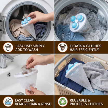 Pet Hair Laundry Filter for Washing Machines – Reusable Hair Catcher Bag