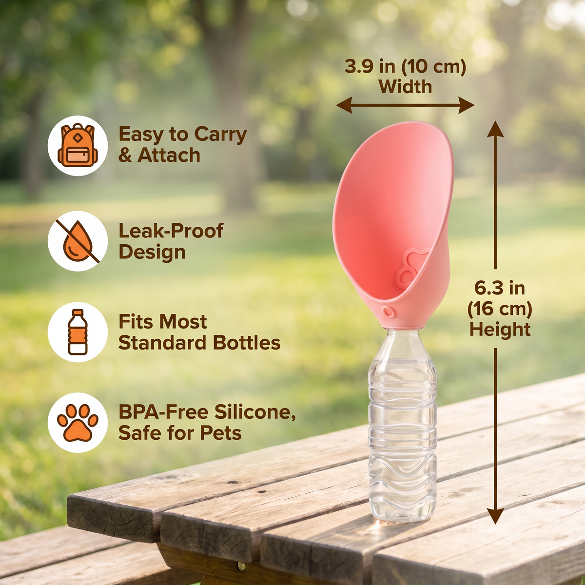 Silicone Dog Drinking Cap for Bottles