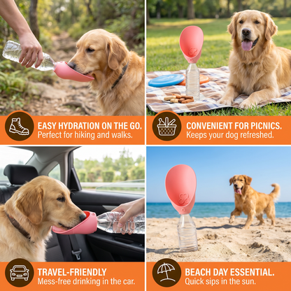 Silicone Dog Drinking Cap for Bottles