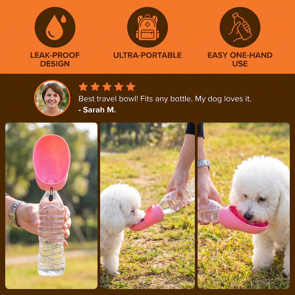 Silicone Dog Drinking Cap for Bottles