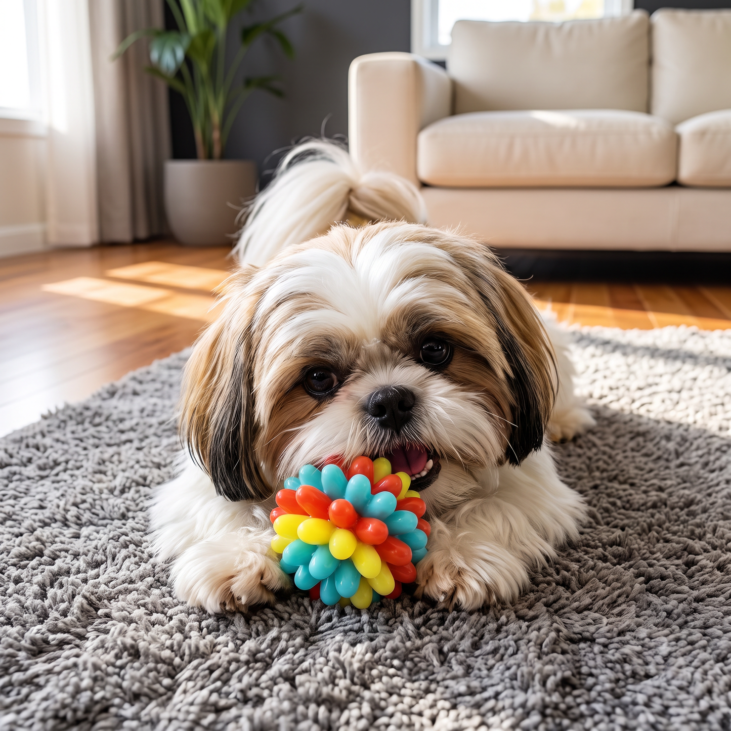 Colourful Bumpy Dog Chew Ball