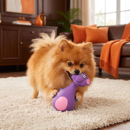 Durable Eco-Friendly Latex Squeaky Dental Dog Toy