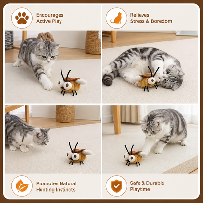 Motion-Activated Flying Insect Cat Toy