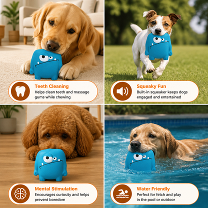 Durable Natural Monster Latex Dental Squeaky Dog Toy