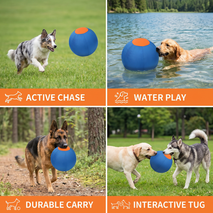 Durable training ball with cover for dogs