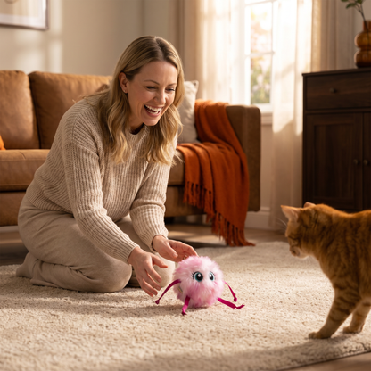Cute Interactive Rolling Plush Cat toy