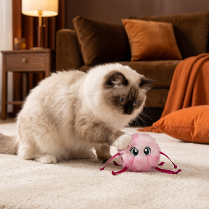 Cute Interactive Rolling Plush Cat toy