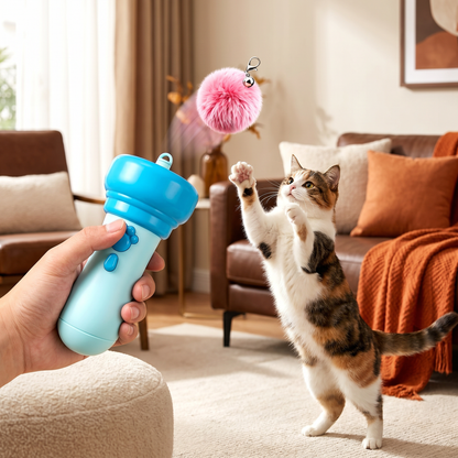 Interactive Pom-Pom Launcher Tod for Cats