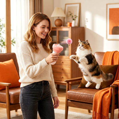 Interactive Pom-Pom Launcher Tod for Cats
