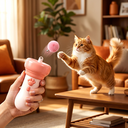 Interactive Pom-Pom Launcher Tod for Cats