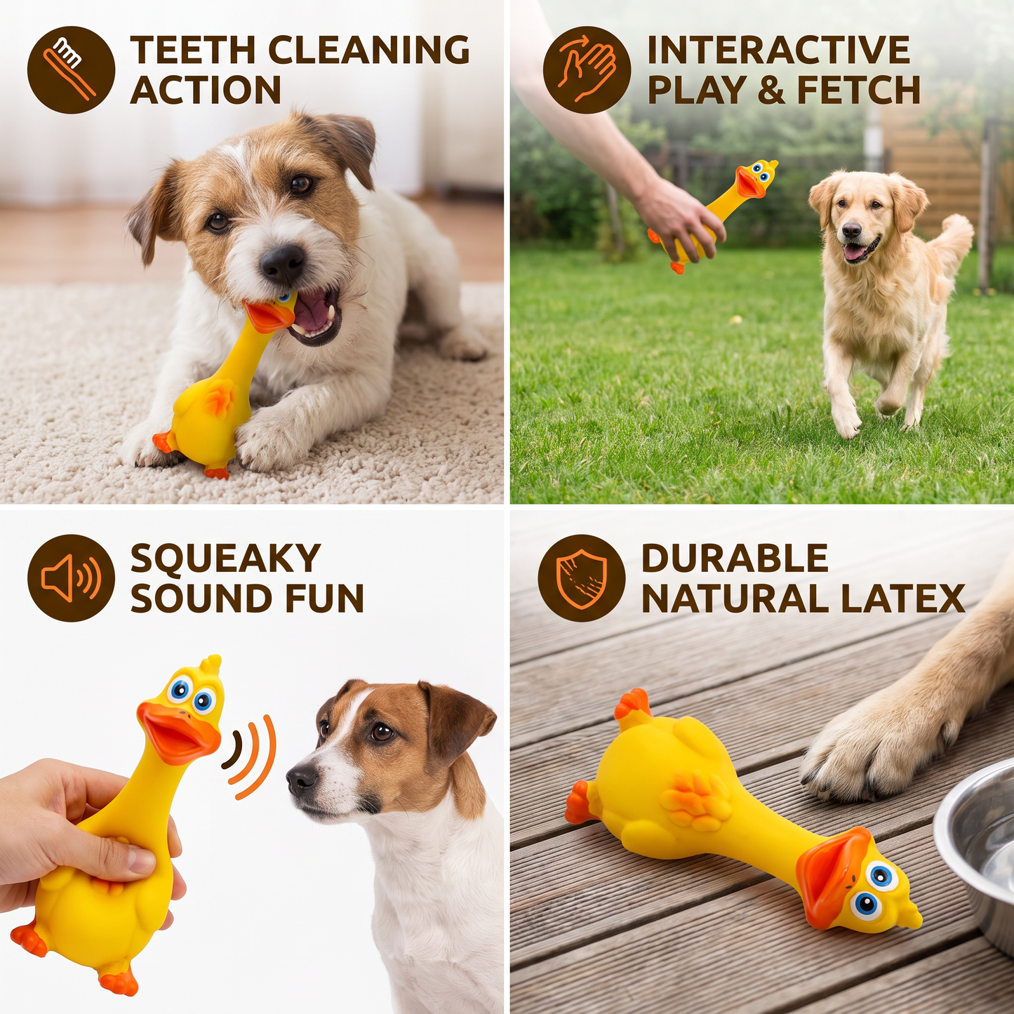 Durable Natural Latex Teeth Cleaning Dog Chew Toy