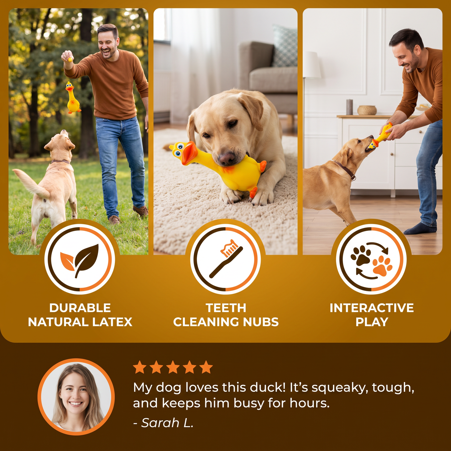 Durable Natural Latex Teeth Cleaning Dog Chew Toy