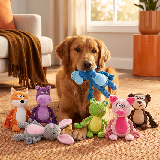 Cotton Rope Plush Dental Squeaky Dog Toy