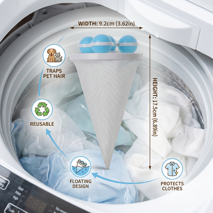 Pet Hair Laundry Filter for Washing Machines – Reusable Hair Catcher Bag