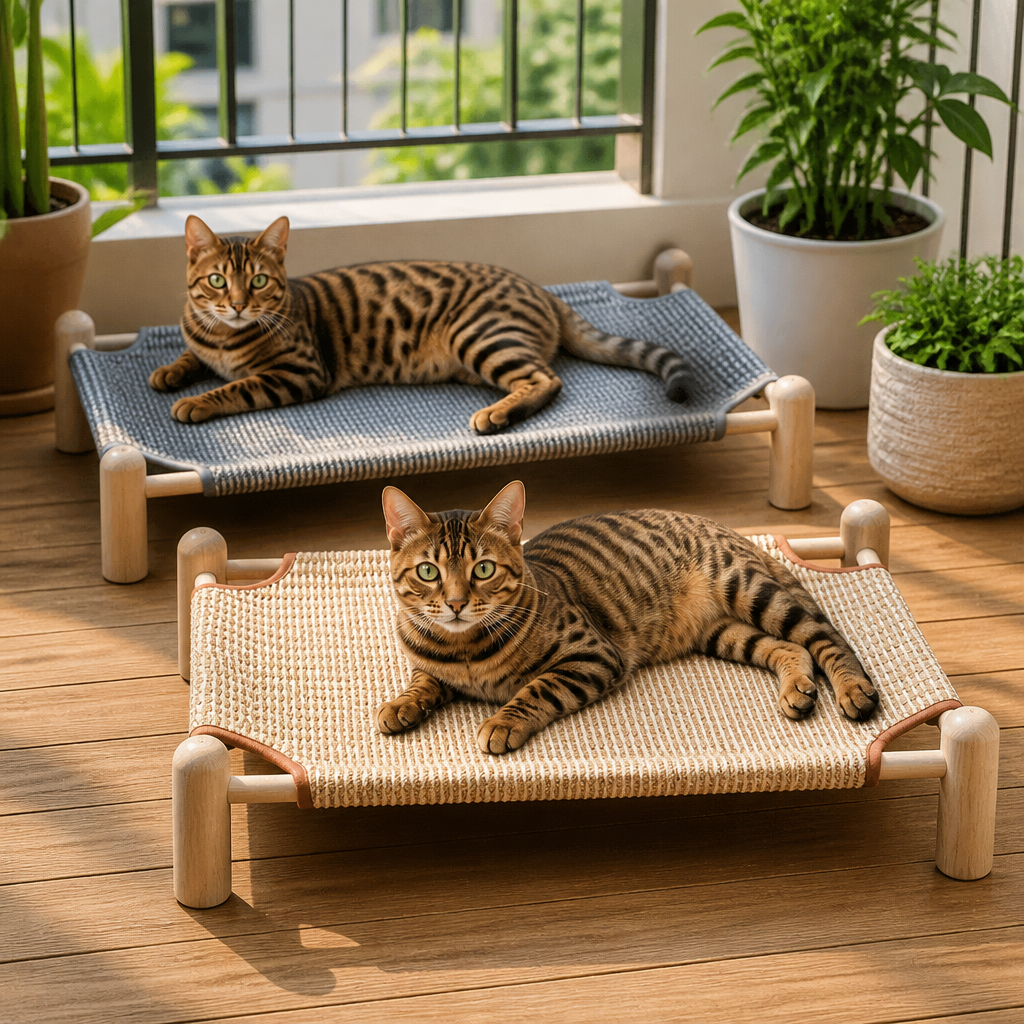 Wear-resistant detachable and durable cat pet sleeping bed with cat scratching board