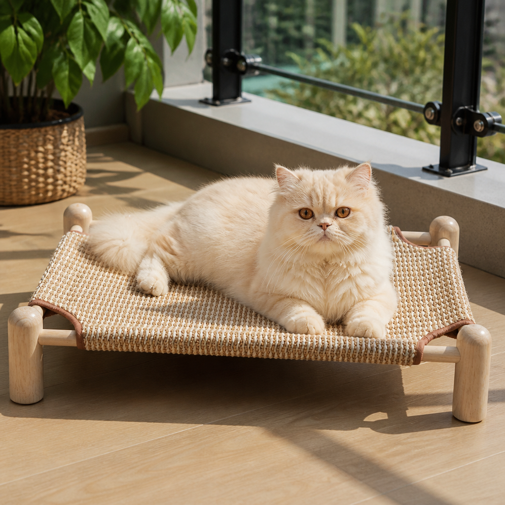 Wear-resistant detachable and durable cat pet sleeping bed with cat scratching board