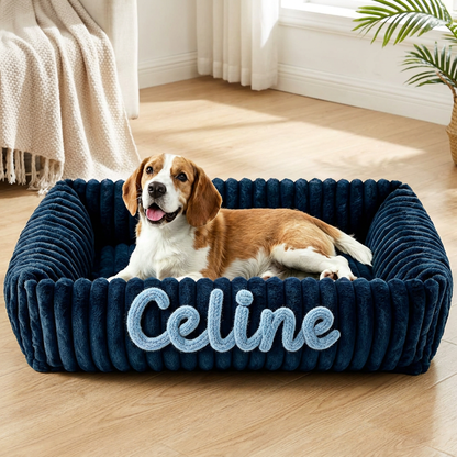 Personalized Fluffy Cloud Dog Bed with Soft Bolsters