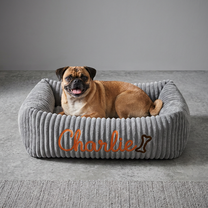 Personalized Fluffy Cloud Dog Bed with Soft Bolsters