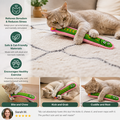 Catnip Crinkle Kicker Toy – Plush Cat Kick & Cuddle Toy