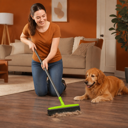 Telescopic Pet Hair Removal Broom – Multi-Surface Cleaner for Carpet, Sofa & Dog Bed