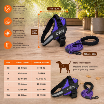 Personalized No-Pull Dog Harness for Easier Walks