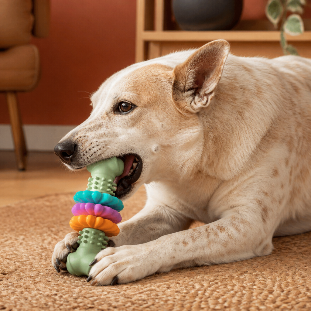 Dog Chew Toy With Teethers - Interactive Chew Toy For Dogs