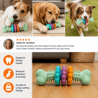 Dog Chew Toy With Teethers - Interactive Chew Toy For Dogs