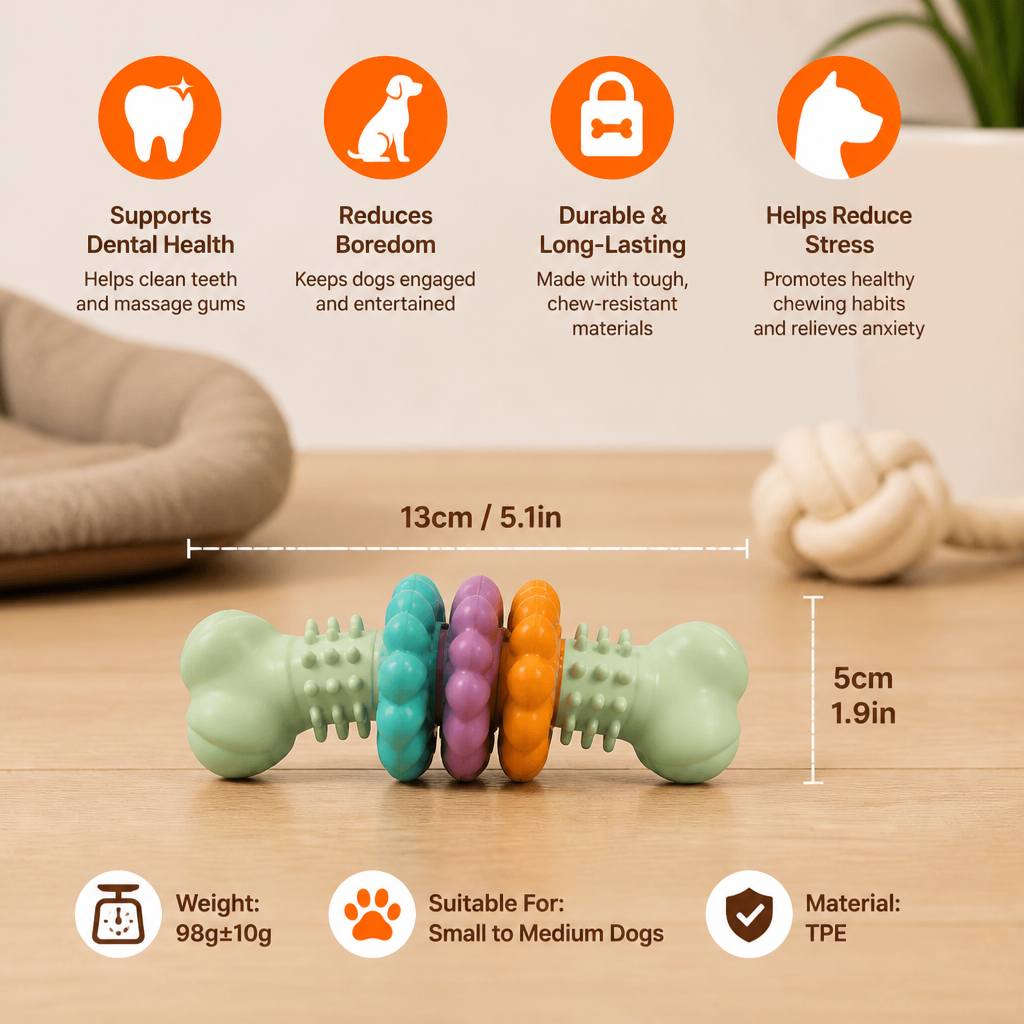 Dog Chew Toy With Teethers - Interactive Chew Toy For Dogs